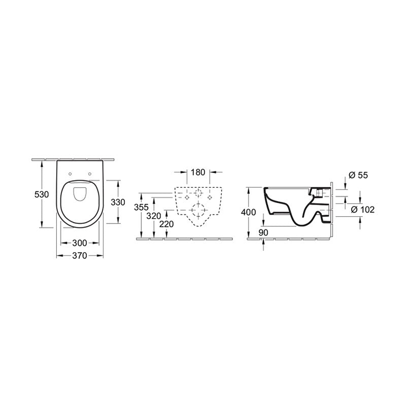 Villeroy & Boch Avento DirectFlush Wall Hung Toilet Specification