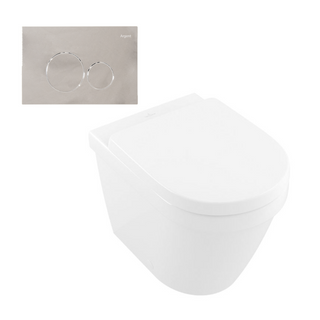 Villeroy & Boch Architectura 2.0 DirectFlush Wall Faced Toilet incl/Argent Cistern Package - Round Grace Chrome - 5690R101S4DB + IN38905 + F5020CHR