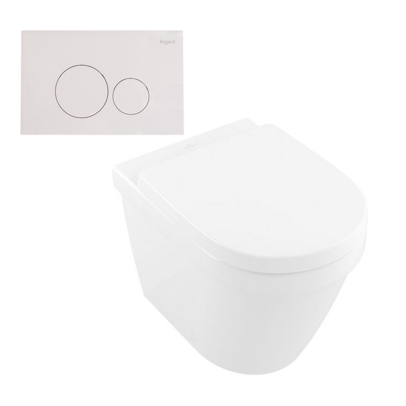 Villeroy & Boch Architectura 2.0 DirectFlush Wall Faced Toilet incl/Argent Cistern Package