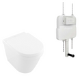 Villeroy & Boch Architectura 2.0 DirectFlush Wall Faced Toilet incl/Argent Cistern Package - No Flush Plate (Pan & Cistern Only) Button - 5690R101S4DB + IN38905