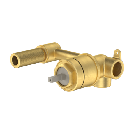 Caroma Urbane II 180mm Wall Basin / Bath Includes Body - Round Cover Plate - LF Brushed Brass - 99637BB6AF + 99635F