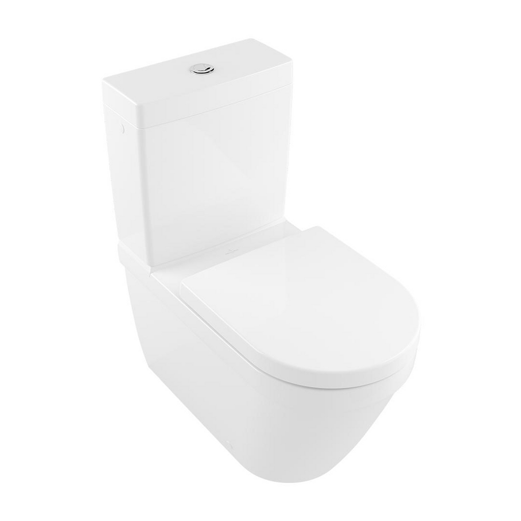 Villeroy & Boch Architectura 2.0 DirectFlush BTW Toilet w/ CeramicPlus (S & P Trap) - Back Inlet - 5691R1R1S4DB