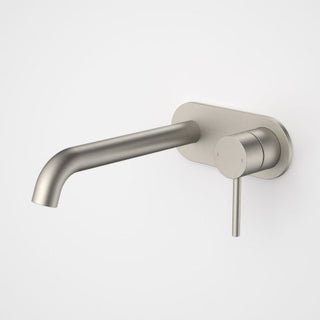 Caroma Liano II 210mm Wall Basin & Bath Mixer (Includes In-Wall Body) - LF Brushed Nickel - 96353BN6AF