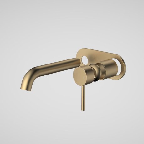 Caroma Liano II 175mm Wall Basin / Bath Includes In-Wall Body LF - Brushed Brass - 96349BB6AF + 99635F