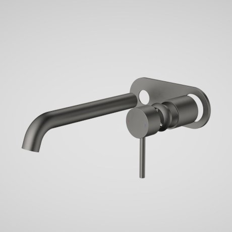 Caroma Liano II 210mm Wall Basin / Bath Trim Kit (Round Cover Plate) - LF Gun Metal - 96357GM6AF