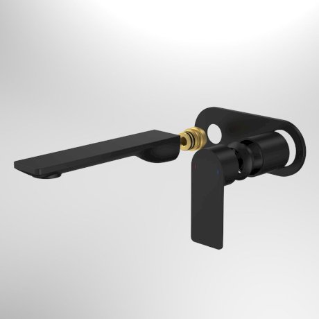 Caroma Urbane II 180mm Wall Basin/Bath Includes In-Wall Body LF - Matte Black - 99637B6AF + 99635F