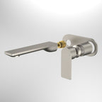 Caroma Urbane II 180mm Wall Basin / Bath Includes In-Wall Body LF - Brushed Nickel - 99637BN6AF + 99635F