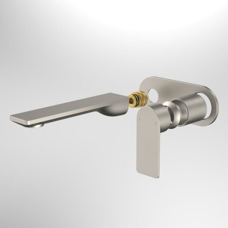 Caroma Urbane II 180mm Wall Basin / Bath Includes In-Wall Body LF - Brushed Nickel - 99637BN6AF + 99635F