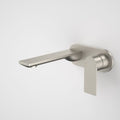 Caroma Urbane II 180mm Wall Basin / Bath Mixer LF - Brushed Nickel - 99631BN6AF