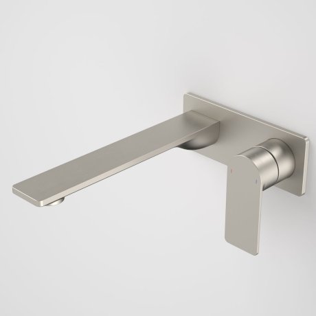 Caroma Urbane II 220mm Rec Wall Basin / Bath Mixer LF - Brushed Nickel - 99642BN6AF