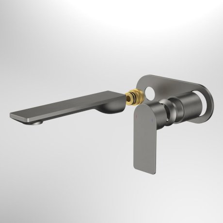 Caroma Urbane II 180mm Wall Basin / Bath Includes In-Wall Body LF - Gun Metal - 99637GM6AF + 99635F