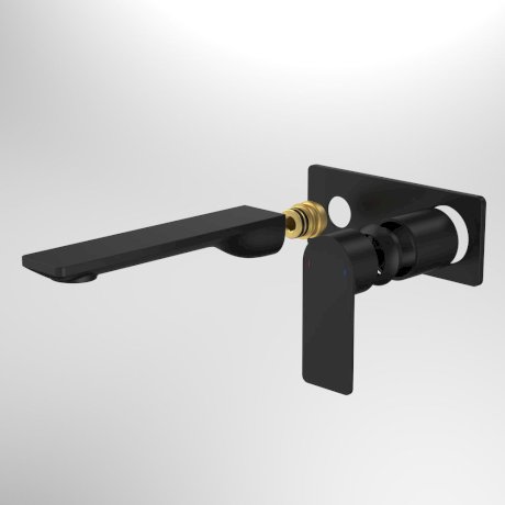 Caroma Urbane II 180mm Wall Basin/Bath Includes In-Wall Body - Matte Black - 99638B6A + 99635F