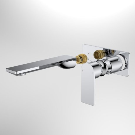 Caroma Urbane II 180mm Rec Wall Basin / Bath Includes In-Wall Body LF - Chrome - 99638C6AF + 99635F