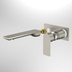 Caroma Urbane II 180mm Rec Wall Basin / Bath Includes In-Wall Body LF - Brushed Nickel - 99638BN6AF + 99635F
