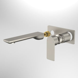 Caroma Urbane II 180mm Rec Wall Basin / Bath Includes In-Wall Body LF - Brushed Nickel - 99638BN6AF + 99635F