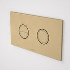 Caroma Invisi Series II® Round Dual Flush Plate & Buttons - Brushed Brass - 237088BB