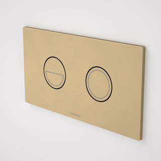 Caroma Invisi Series II® Round Dual Flush Plate & Buttons - Brushed Brass - 237088BB