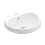 Villeroy & Boch Architectura 2.0 450 Round Drop-In Basin Includes Overflow - Alpine White 5A654501