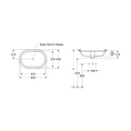 Villeroy & Boch Architectura 2.0 570 Oval Undercounter Basin Includes Overflow - Alpine White 5A766001