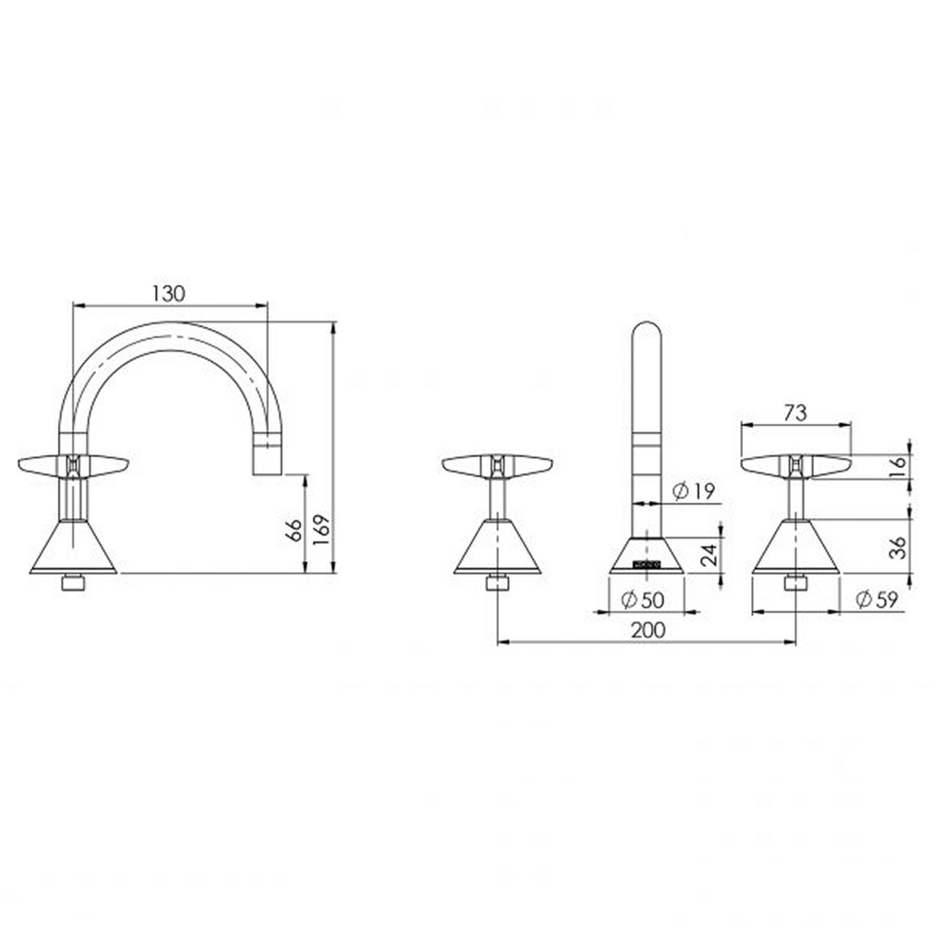 Phoenix Ivy Basin Tap Set - LF Chrome - 600-00-1