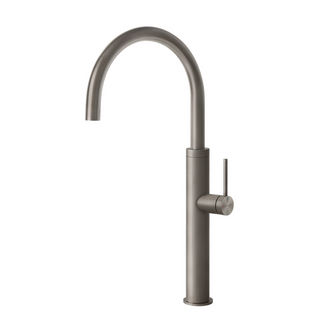 Gessi 316 Smooth Gooseneck Swivel Sink Mixer - Stainless Steel - 60016#239