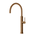 Gessi 316 Smooth Gooseneck Swivel Sink Mixer - Warm Bronze - 60016#726