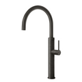 Gessi 316 Meccanica Gooseneck Swivel Sink Mixer - Brushed Black - 60018#707