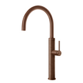 Gessi 316 Meccanica Gooseneck Swivel Sink Mixer - Brushed Copper - 60018#708