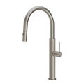 Gessi 316 Smooth Gooseneck Pull Out Spray Sink Mixer - Stainless Steel - 60022#239