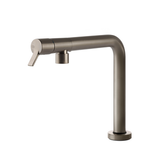 Gessi Su&Giù Retractable Spout Right Angle Sink Mixer - Brushed Nickel - 60071#149