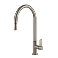 Gessi Helium Gooseneck Pull Out Sink Mixer - Brushed Nickel - 60077#149