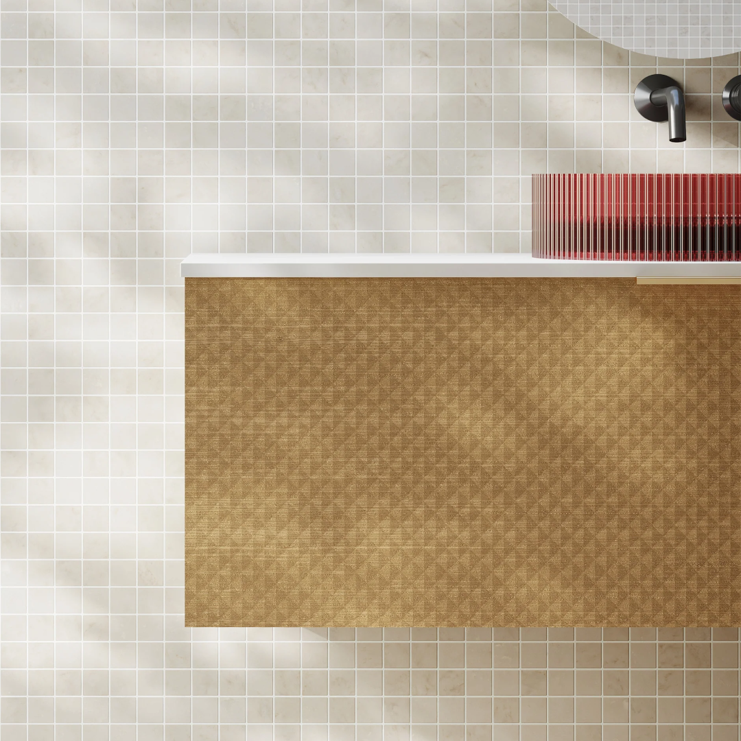 Cassa Design Relievo 600mm Wall Hung Vanity - Oak - Brushed Gold Handle - REL600IO-BG