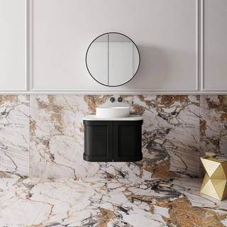 Cassa Design Westminster 600mm Wall Hung Vanity Matte Black - WES600MB