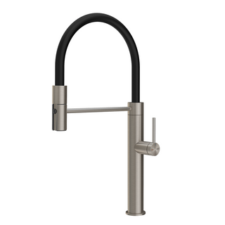 Gessi 316 Smooth Gooseneck Semi-Professional Spray Sink Mixer - Stainless Steel - 60120#239