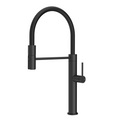 Gessi 316 Smooth Gooseneck Semi-Professional Spray Sink Mixer - Matte Black - 60120#299
