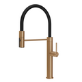 Gessi 316 Smooth Gooseneck Semi-Professional Spray Sink Mixer - Warm Bronze - 60120#726