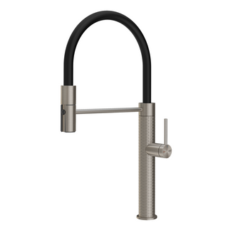 Gessi 316 Meccanica Gooseneck Semi-Professional Spray Sink Mixer - Stainless Steel - 60220#239