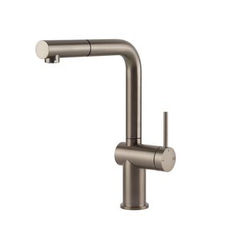 Gessi Inedito Right Angle Pull Out Sink Mixer - Brushed Nickel - 60433#149