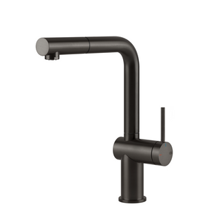 Gessi Inedito Right Angle Pull Out Sink Mixer - Brushed Black - 60433#707