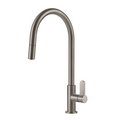 Gessi Acciaio Gooseneck Pull Out Sink Mixer - Stainless Steel - 60542#239