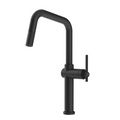 Gessi Habito Square Gooseneck Pull Out Sink Mixer - Matte Black - 60652#299