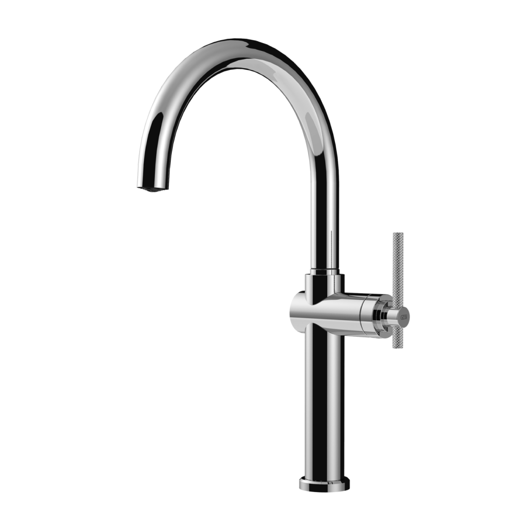 Gessi Habito Gooseneck Swivel Sink Mixer - Chrome - 60670#031
