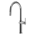 Gessi Habiti Gooseneck Pull Out Sink Mixer - Chrome - 60672#031