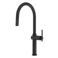 Gessi Habiti Gooseneck Pull Out Sink Mixer - Matte Black - 60672#299