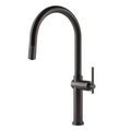 Gessi Habiti Gooseneck Pull Out Sink Mixer - Brushed Black - 60672#707
