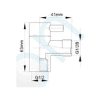 Elson Linea Cistern Stop 60830 - Chrome