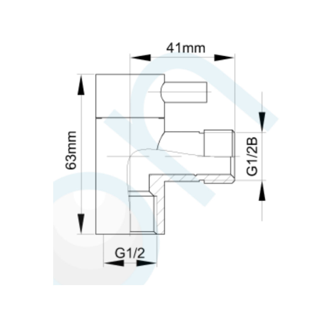Elson Linea Cistern Stop 60830 - Chrome