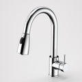 Caroma Husk Retractable Dual Spray Sink Mixer - Lead Free Chrome - 91102C5AF