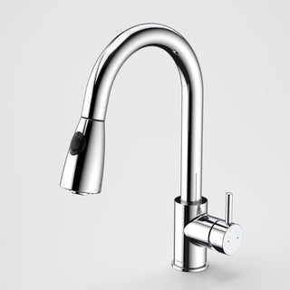 Caroma Husk Retractable Dual Spray Sink Mixer - Lead Free Chrome - 91102C5AF