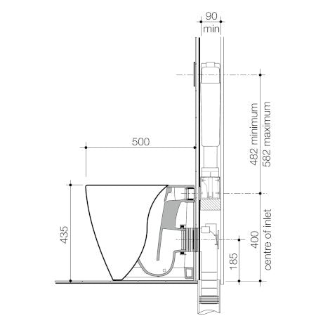 Caroma Urbane II Compact Invisi Series II Wall Faced Toilet Suite